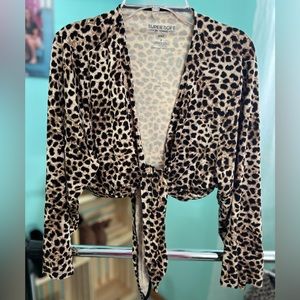 2XL Leopard Print Shrug